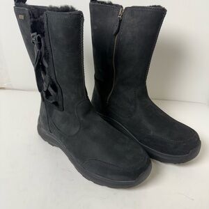 UGG SUVI WATERPROOF WOMEN WINTER BOOTS LEATHER BLACK US 9